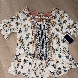 Lucky Brand Multicolor Floral Blouse